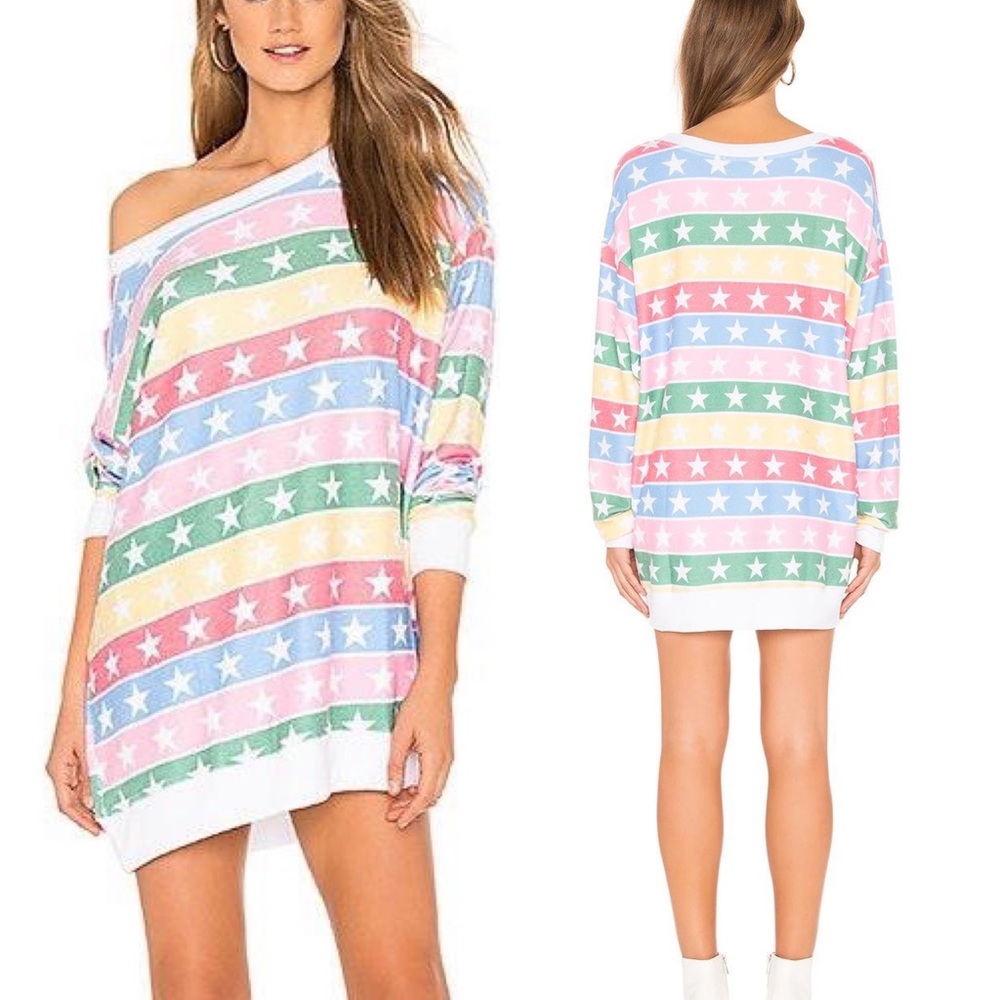 Wildfox Stellar Stripe Roadtrip Sweater size M